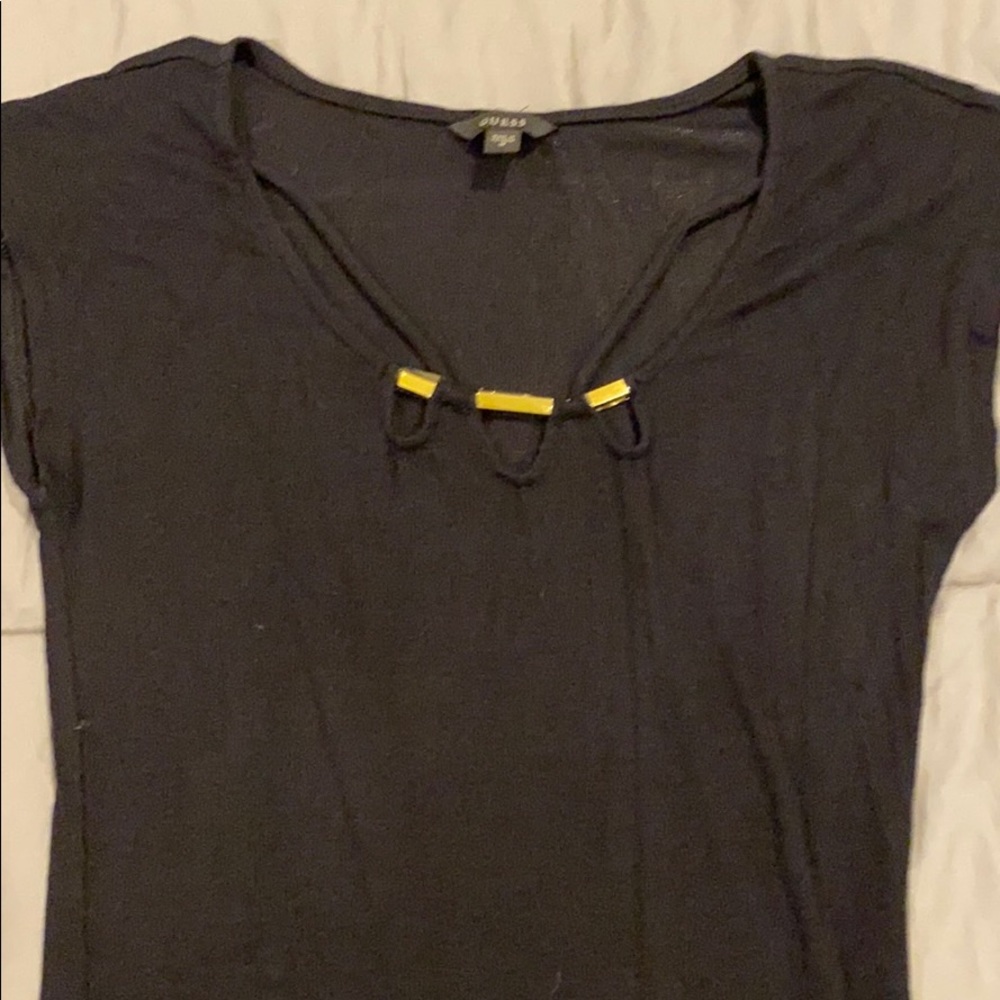 Black short sleeve Guess top